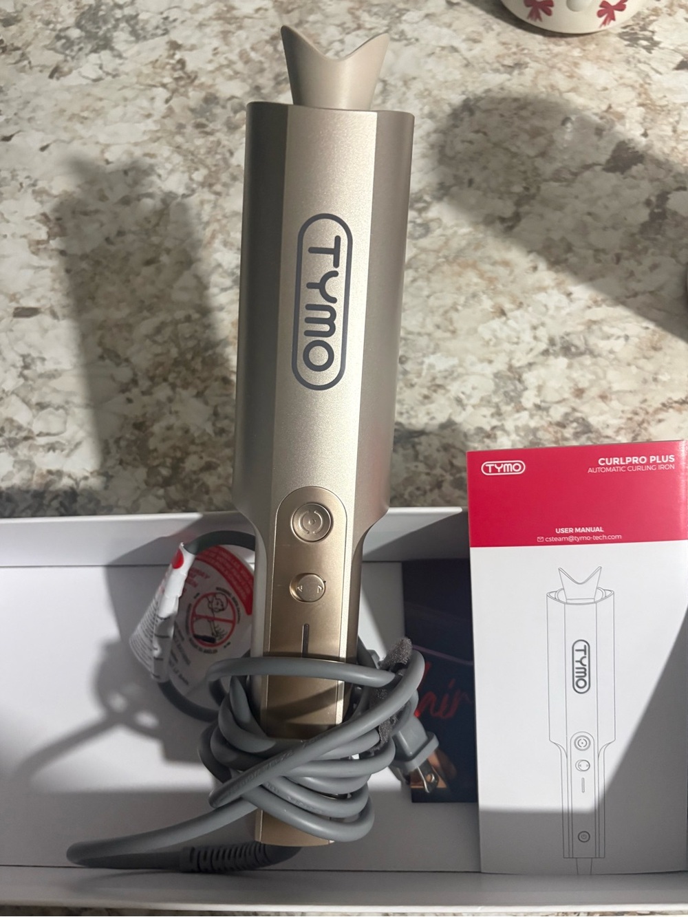 Tymo Gold Automatic Curling Iron for Women - Gold